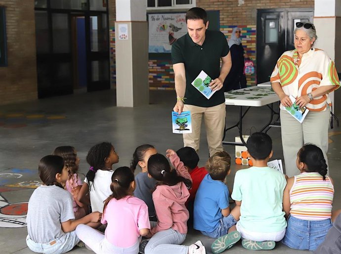 Jaime Espinar en el CEIP Sagrada Familia.