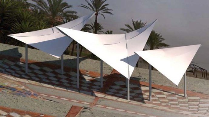 El Ayuntamiento de Benalmádena saca a licitación los nuevos toldos de sombra para el Paseo Marítimo por casi 900.000 euros
