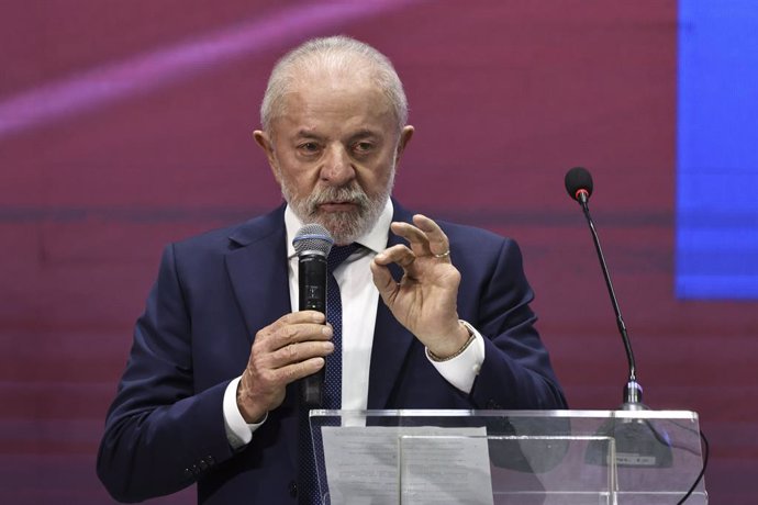 May 22, 2025, Sao Paulo, Sao Paulo, Brasil: Sao Paulo (SP), 05/22/2025 Ãâ" Sports/Caixa/President/Lula/SP - The President of the Republic of Brazil, Luiz Inacio Lula da Silva, will participate in the Caixa and Federal Government sponsorship renewal cer