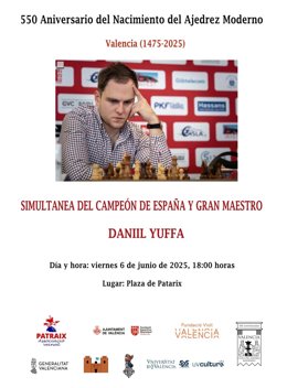 El barrio valenciano de Patraix acoge una partida simultánea de ajedrez con el campeón de España por el 550 aniversario del nacimiento del ajedrez moderno en Valencia.