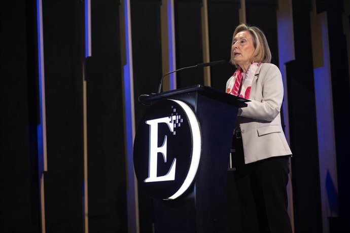 Archivo - La secretaria de Estado de Defensa, Amparo Valcarce, interviene durante un encuentro de la industria de Defensa