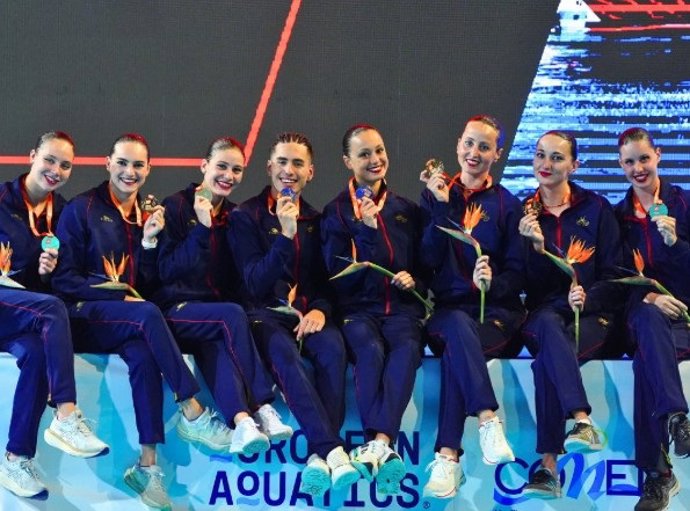 El equipo español de natación artística se ha colgado este martes la medalla de oro en la final de rutina libre del Campeonato de Europa de natación artística 2025