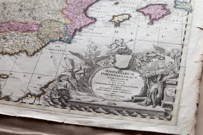 Uno de los mapas que forman parte de la exposición