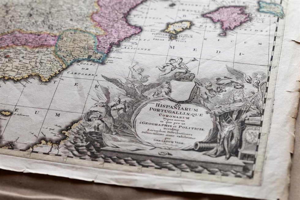 Uno de los mapas que forman parte de la exposición