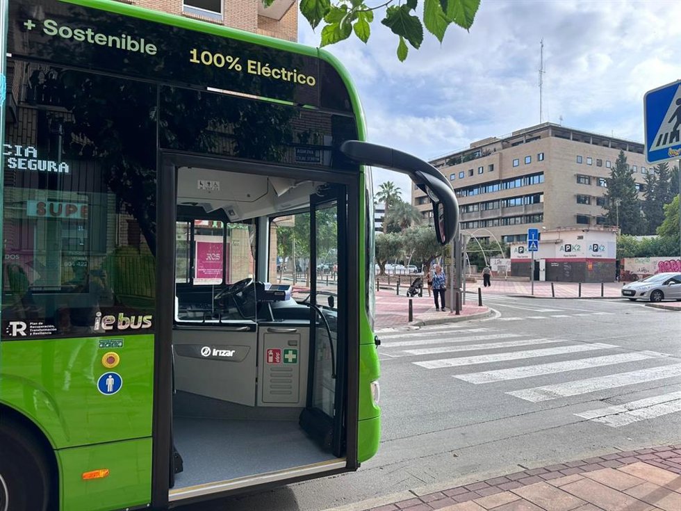 Imagen de un autobús eléctrico