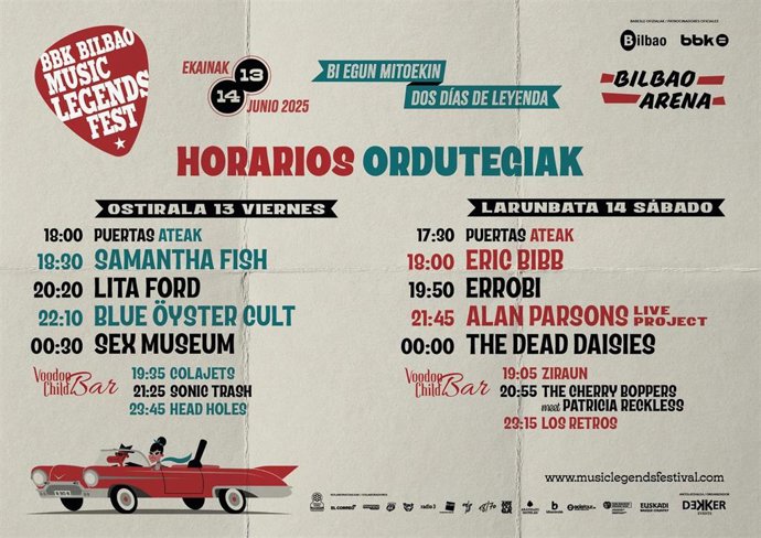 Cartel del BBK Bilbao Music Legends Fest