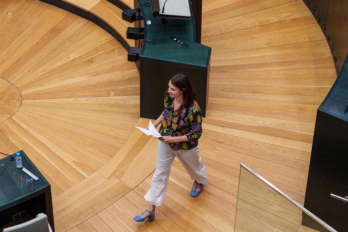 La portavoz de Más Madrid en el Ayuntamiento, Rita Maestre,  durante un pleno en el Ayuntamiento de Madrid, a 27 de mayo de 2025, en Madrid (España).  .