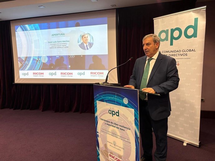 Sanz Merino, durante su intervención en la jornada sobre ciberseguridad.