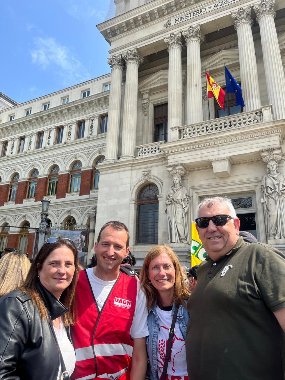 Concentración de UAGN en Madrid para pedir apoyo al sector cerealista.