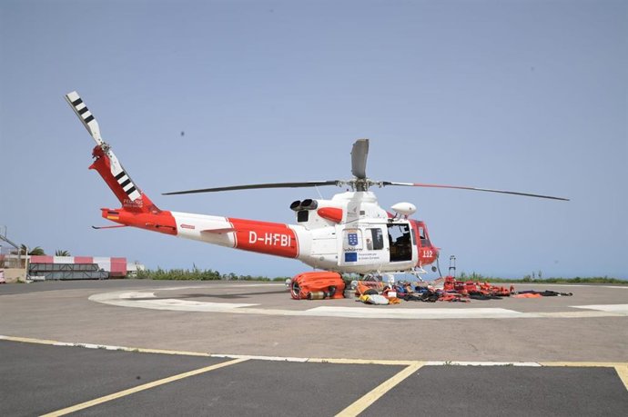 Archivo - Helicóptero del GES del Gobierno de Canarias