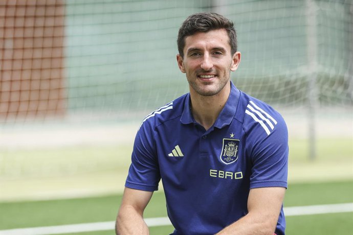 Daniel Vivian of Spain poses for portrait after an interview for Europa Press during the Spain Team call for the UEFA Nations League Final Four matches at Ciudad del Futbol on June 03, 2025, in Las Rozas, Madrid, Spain.