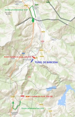 Plano de la zona donde se llevará a cabo el simulacro