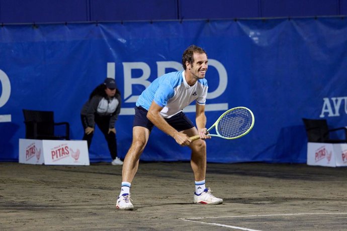 El tenista francés Richard Gasquet en la edición de 2023 del Torneo Playa de Luanco.