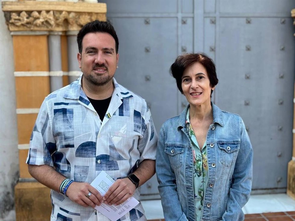 Rivas y Albanés, en la presentación de la programación para el Centro San Miguel.