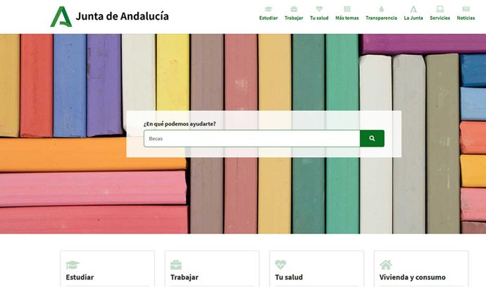 Captura del portal web de la Junta.