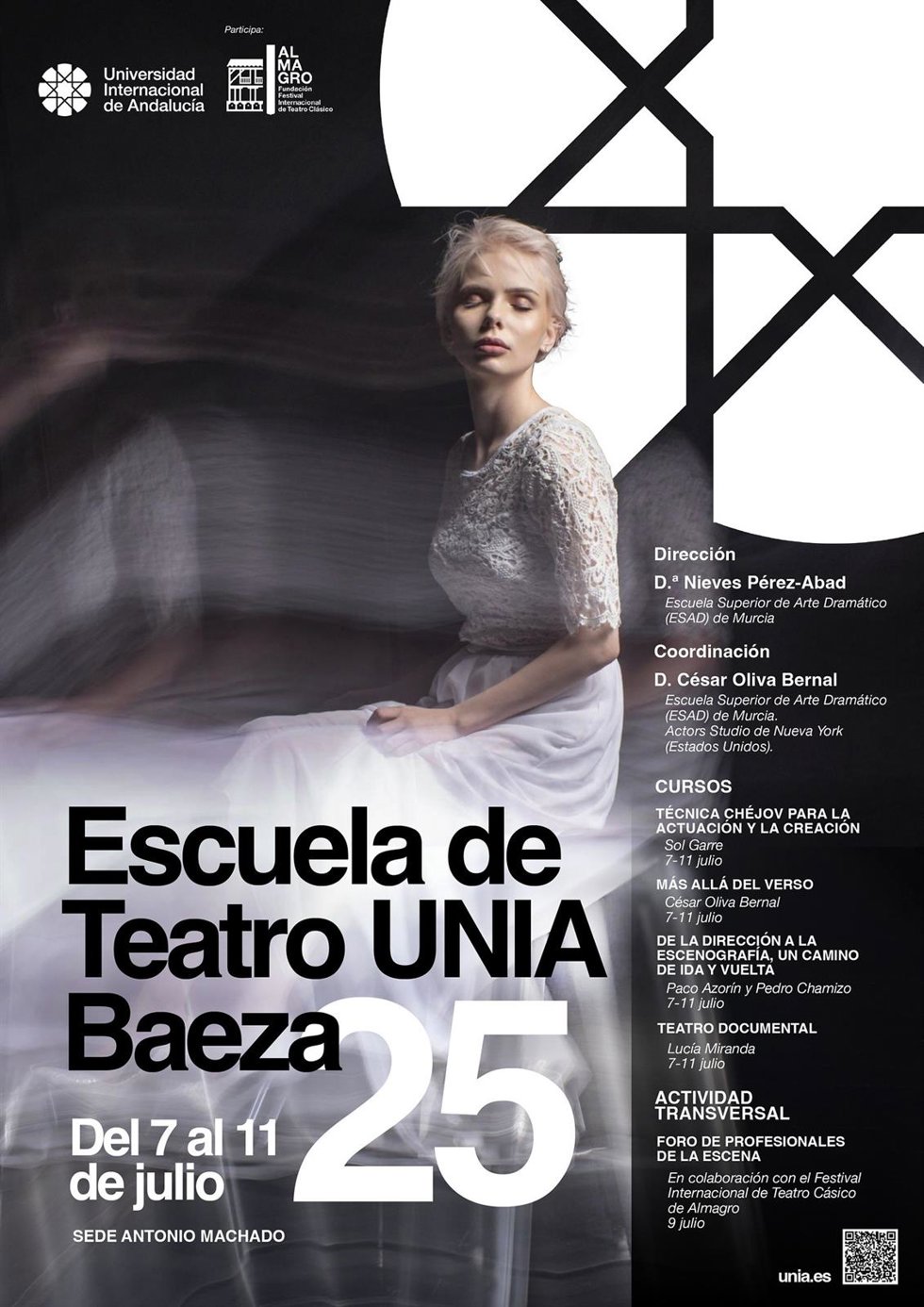 Cartel de la Escuela de Teatro de la UNIA