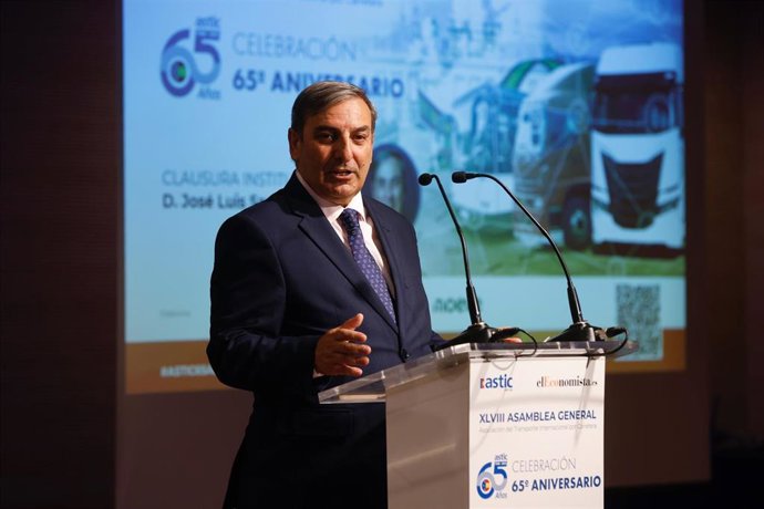 El consejero de Movilidad y Transformación Digital, José Luis Sanz Merino, en el marco de su participación en la 48 Asamblea General de Astic, la Asociación del Transporte Internacional por Carretera