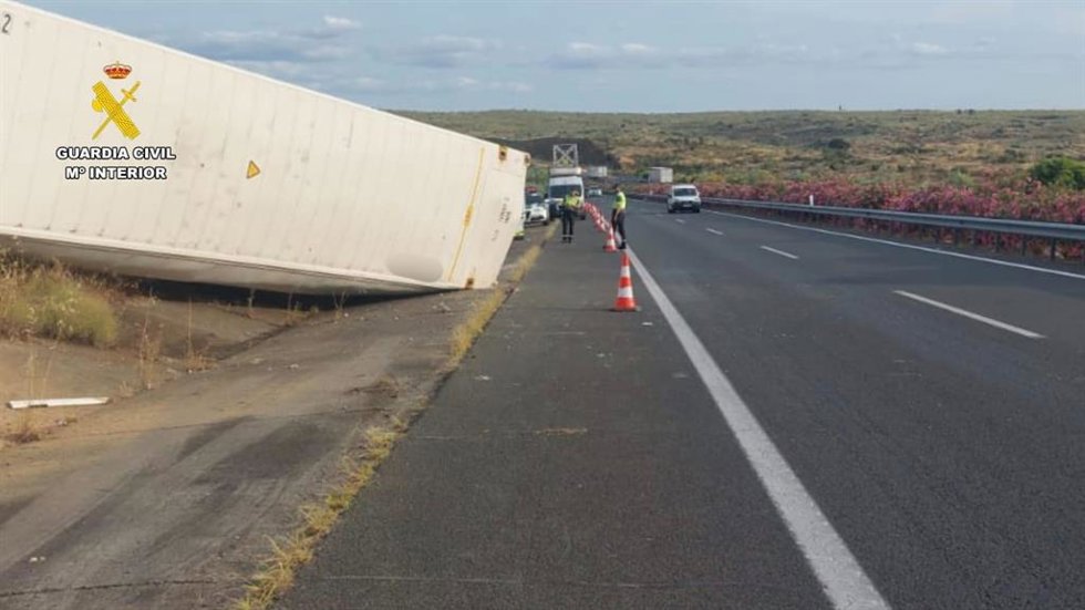 Camión accidentado