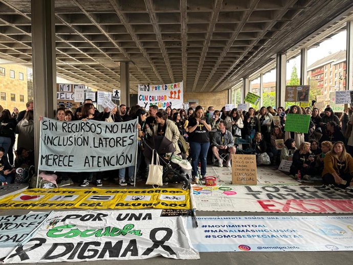 Movilizaciones de docentes asturianos.