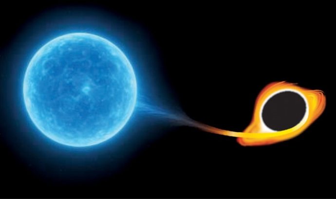 Uma estrela massiva azarada se aproxima de um buraco negro supermassivo