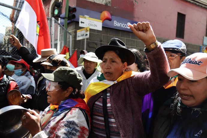 Imagen de archivo de las protestas a favor de Evo Morales en Bolivia.