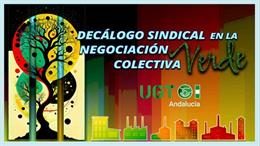 Portada del Decálogo Sindical de para la Negociación Colectiva Verde' de UGT Andalucía.
