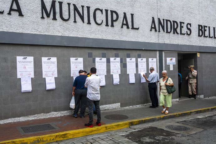25 de maio de 2025, Caracas, Miranda, Venezuela: Eleições parlamentares e regionais na Venezuela, com a ausência da oposição majoritária, que pediu abstenção e não votou.