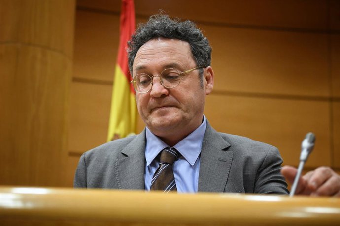 Archivo - Imagen de archivo del fiscal general del Estado, Álvaro García Ortiz, durante su comparecencia en la Comisión de Justicia del Senado el pasado febrero.