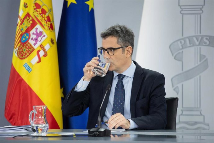 Archivo - El ministro de la Presidencia, Justicia y Relaciones con las Cortes, Félix Bolaños