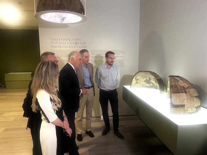 Las maquetas de las cúpulas de Bayeu en el Pilar pueden visitarse "al detalle" en el Patio de la Infanta de Fundacion Ibercaja.