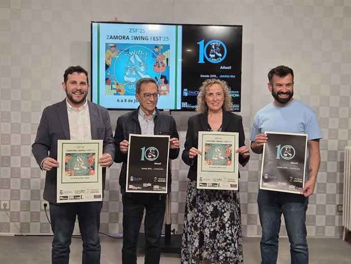 Víctor López de la Parte (i), Miguel Hernández, María del Carmen de la Iglesia y David Gago.