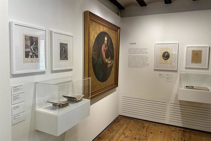 Inicio de la exposición 'Cervantes. Un rosto en palabras', en el Museo Casa de Cervantes.