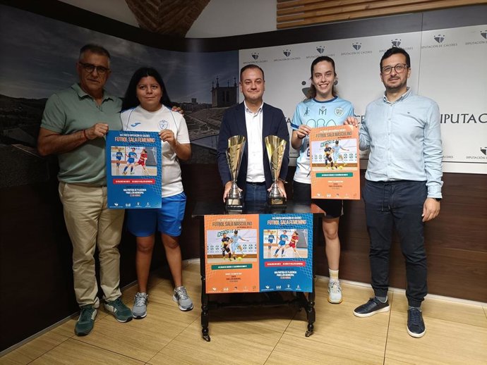 Presentación de las finales de la Liga Provincial de Fútbol Sala de la Diputación de Cáceres
