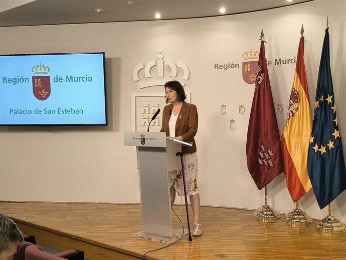 La diputada y portavoz de Podemos en la Asamblea Regional, María Marín