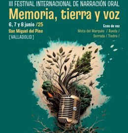 Cartel del Festival Internacional de Narrativa Oral 'Memoria, Tierra y Voz'