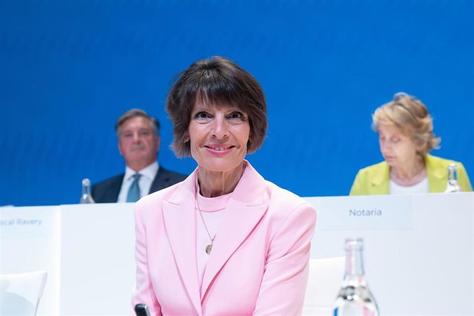 La conasejera Anne-Catherine Berner durante la junta general de accionistas de Grifols