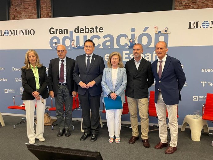 El consejero de Universidad, Investigación e Innovación, José Carlos Gómez Villamandos, en el 'Gran debate de la educación en España', organizado en Madrid por el diario El Mundo.