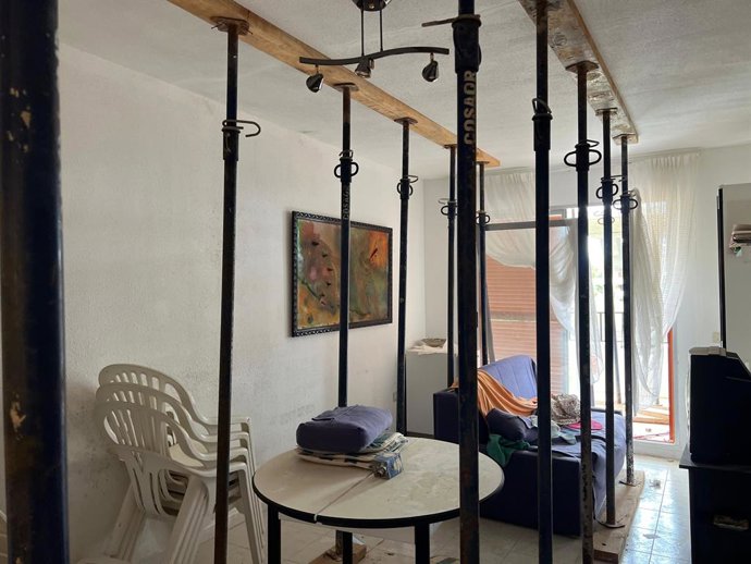 Apartament de l'edifici esfondrat a Peníscola