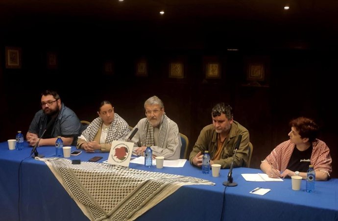 Rueda de prensa previa a la marcha a Gaza, a 5 de junio de 2025.
