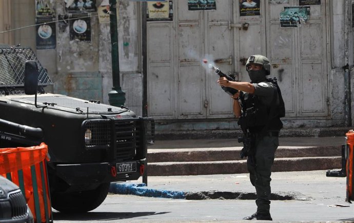 Un militar israelí en Nablús, en el norte de Cisjordania