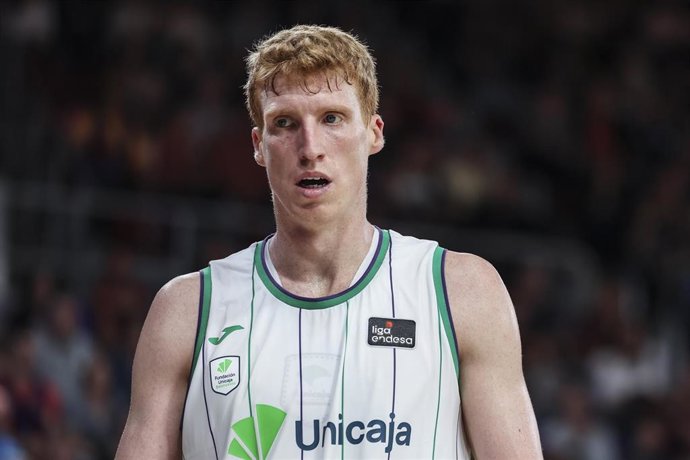 Archivo - Alberto Diaz of Unicaja looks on during the Liga Endesa ACB, match played between FC Barcelona and Unicaja at Palau Blaugrana on April 27, 2025 in Barcelona, Spain.