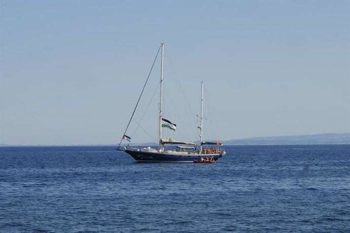 May 31, 2025, Malta : Catania, crew and activists of the Freedom Flotilla Coalition prepare to set sail for Gaza and break the blockade, among the participants the climate activist Greta Thunberg and the actor Liam Cunningham