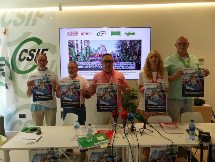 Responsables de CSIF, Satse, CCOO y UGT critican que este verano se harán 3.168 contratos para cubrir las vacaciones de 10.444 sanitarios