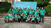 Un grupo de personas con camisetas verdes irrumpen en el acto de Prohens y Carme Riera
