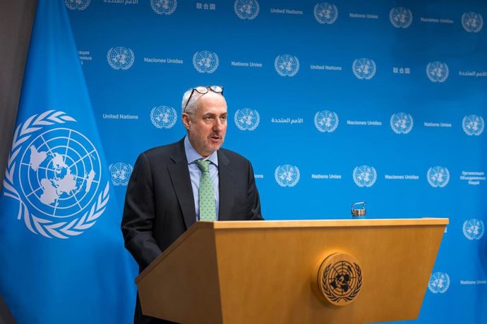 Archivo - El portavoz del secretario general de la ONU, Stéphane Dujarric