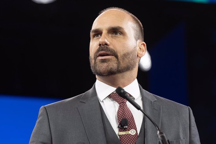 Archivo - Eduardo Bolsonaro, diputado brasileño e hijo del expresidente Jair Bolsonaro