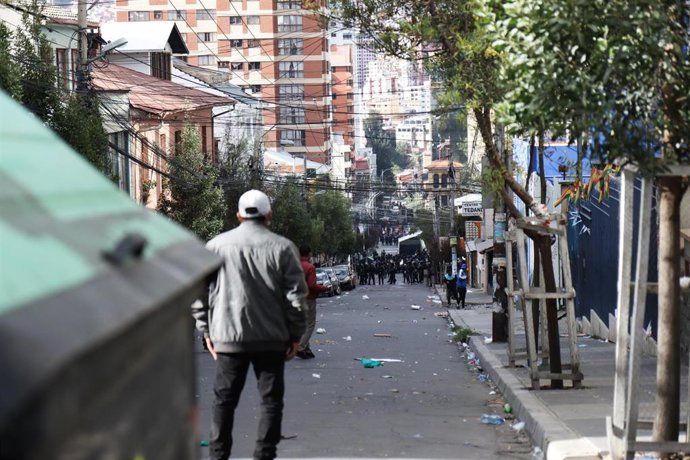 Protestas de simpatizantes del expresidente Evo Morales en La Paz, Bolivia