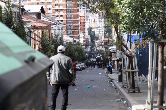 Protestas de simpatizantes del expresidente Evo Morales en La Paz, Bolivia