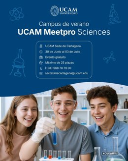 Cartel del 'UCAM MeetPro Sciences'