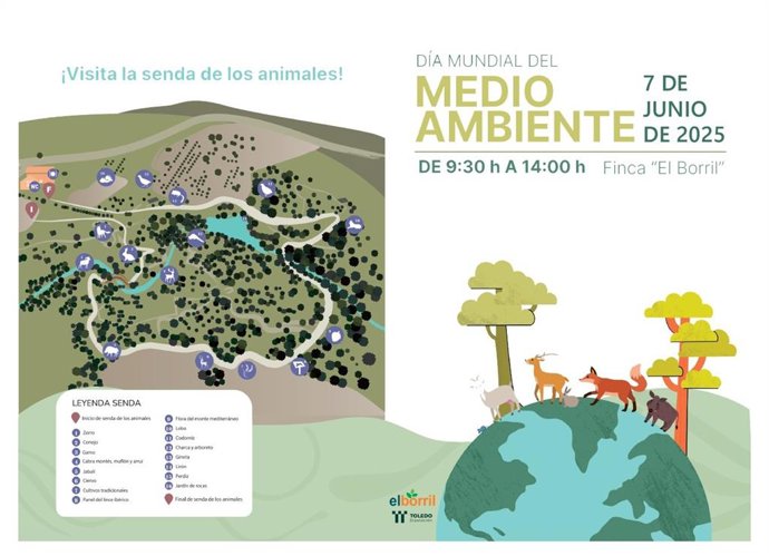 Cartel de El Borril por el Día Mundial del Medio Ambiente.